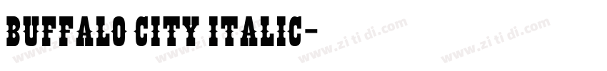 Buffalo City Italic字体转换